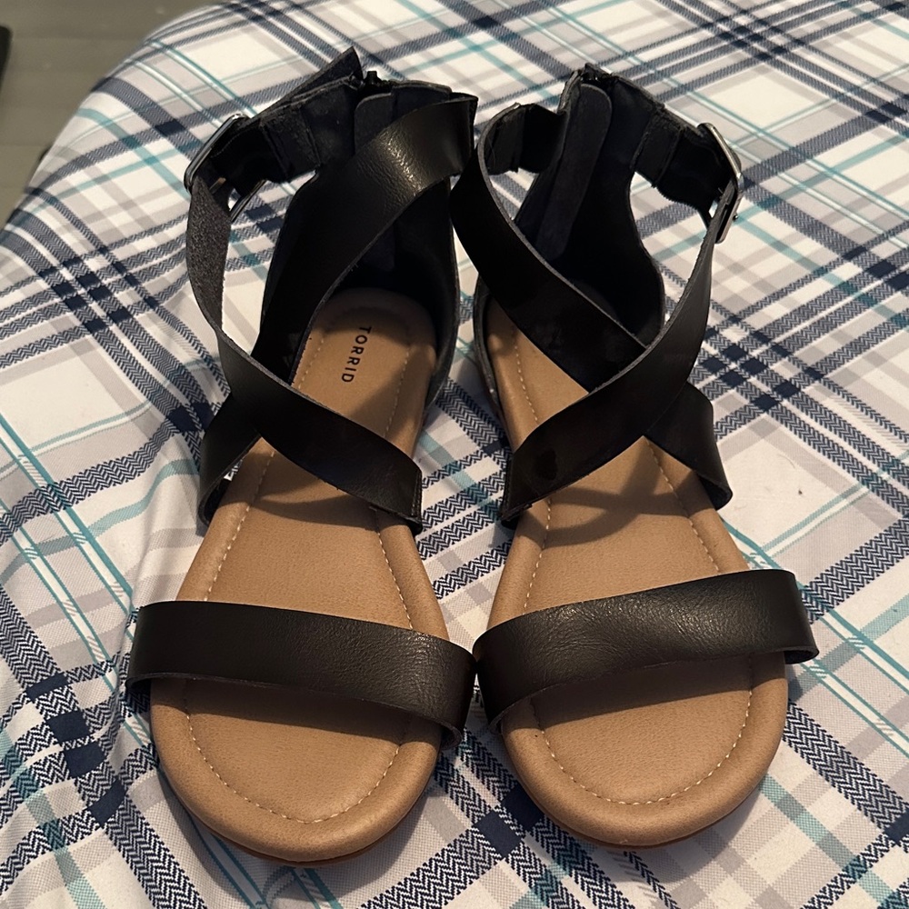 Torrid Black Strappy Women's Sandals